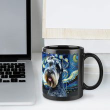 Load image into Gallery viewer, Starry Night Schnauzer Coffee Mug-Mug-Accessories, Dog Dad Gifts, Dog Mom Gifts, Home Decor, Mugs, Schnauzer-ONE SIZE-Black-6