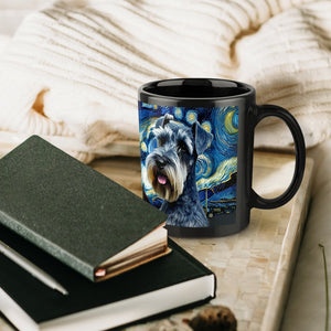 Starry Night Schnauzer Coffee Mug-Mug-Accessories, Dog Dad Gifts, Dog Mom Gifts, Home Decor, Mugs, Schnauzer-ONE SIZE-Black-7