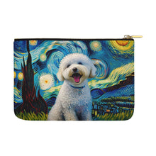 Load image into Gallery viewer, Starry Night Serenade Bichon Frise Carry-All Pouch-Accessories-Accessories, Bags, Bichon Frise, Dog Dad Gifts, Dog Mom Gifts-White-ONESIZE-2