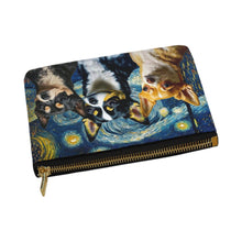 Load image into Gallery viewer, Starry Night Serenade Chihuahuas Carry-All Pouch-Accessories-Accessories, Bags, Chihuahua, Dog Dad Gifts, Dog Mom Gifts-White-ONESIZE-2