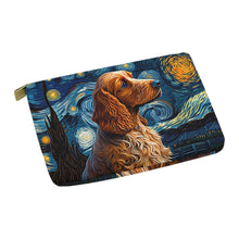 Load image into Gallery viewer, Starry Night Serenade Cocker Spaniel Carry-All Pouch-Accessories-Accessories, Bags, Cocker Spaniel, Dog Dad Gifts, Dog Mom Gifts-White-ONESIZE-3