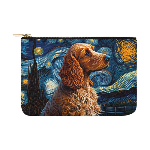 Starry Night Serenade Cocker Spaniel Carry-All Pouch-Accessories-Accessories, Bags, Cocker Spaniel, Dog Dad Gifts, Dog Mom Gifts-White-ONESIZE-1