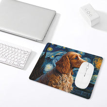 Load image into Gallery viewer, Starry Night Serenade Cocker Spaniel Leather Mouse Pad-Accessories-Cocker Spaniel, Dog Dad Gifts, Dog Mom Gifts, Home Decor, Mouse Pad-ONE SIZE-White-5