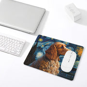 Starry Night Serenade Cocker Spaniel Leather Mouse Pad-Accessories-Cocker Spaniel, Dog Dad Gifts, Dog Mom Gifts, Home Decor, Mouse Pad-ONE SIZE-White-5