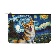 Load image into Gallery viewer, Starry Night Serenade Corgi Carry-All Pouch-Accessories-Accessories, Bags, Corgi, Dog Dad Gifts, Dog Mom Gifts-White-ONESIZE-1