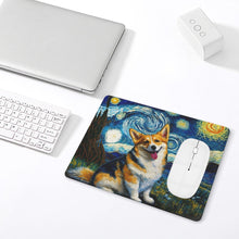 Load image into Gallery viewer, Starry Night Serenade Corgi Leather Mouse Pad-Accessories-Corgi, Dog Dad Gifts, Dog Mom Gifts, Home Decor, Mouse Pad-ONE SIZE-White-5