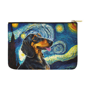 Starry Night Serenade Dachshund Carry-All Pouch-Accessories-Accessories, Bags, Dachshund, Dog Dad Gifts, Dog Mom Gifts-White-ONESIZE-2