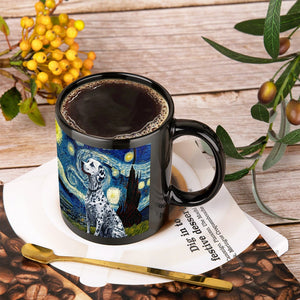 Starry Night Serenade Dalmatian Coffee Mug-Mug-Accessories, Dalmatian, Dog Dad Gifts, Dog Mom Gifts, Home Decor, Mugs-ONE SIZE-Black-3