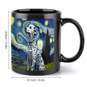 Starry Night Serenade Dalmatian Coffee Mug-Mug-Accessories, Dalmatian, Dog Dad Gifts, Dog Mom Gifts, Home Decor, Mugs-ONE SIZE-Black-4