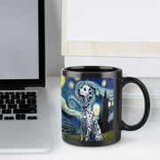 Starry Night Serenade Dalmatian Coffee Mug-Mug-Accessories, Dalmatian, Dog Dad Gifts, Dog Mom Gifts, Home Decor, Mugs-ONE SIZE-Black-7