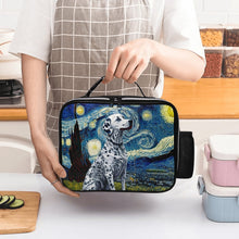 Load image into Gallery viewer, Starry Night Serenade Dalmatian Lunch Bag-Accessories-Bags, Dalmatian, Dog Dad Gifts, Dog Mom Gifts, Lunch Bags-Black-ONE SIZE-2