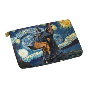 Starry Night Serenade Doberman Carry-All Pouch-Accessories-Accessories, Bags, Doberman, Dog Dad Gifts, Dog Mom Gifts-White-ONESIZE-3