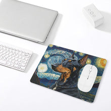 Load image into Gallery viewer, Starry Night Serenade Doberman Leather Mouse Pad-Accessories-Doberman, Dog Dad Gifts, Dog Mom Gifts, Home Decor, Mouse Pad-ONE SIZE-White-5