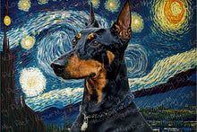 Load image into Gallery viewer, Starry Night Serenade Doberman Wall Art Poster-Art-Doberman, Dog Art, Home Decor, Poster-1