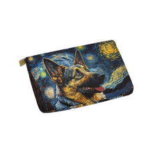 Load image into Gallery viewer, Starry Night Serenade German Shepherd Carry-All Pouch-Accessories-Accessories, Bags, Dog Dad Gifts, Dog Mom Gifts, German Shepherd-White-ONESIZE-3