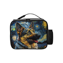 Load image into Gallery viewer, Starry Night Serenade German Shepherd Lunch Bag-Accessories-Bags, Dog Dad Gifts, Dog Mom Gifts, German Shepherd, Lunch Bags-Black-ONE SIZE-1