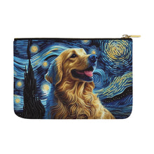 Load image into Gallery viewer, Starry Night Serenade Golden Retriever Carry-All Pouch-Accessories-Accessories, Bags, Dog Dad Gifts, Dog Mom Gifts, Golden Retriever-White-ONESIZE-2