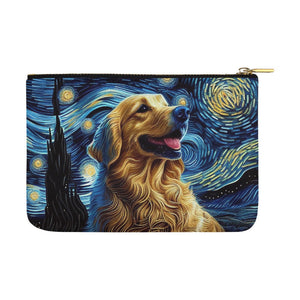 Starry Night Serenade Golden Retriever Carry-All Pouch-Accessories-Accessories, Bags, Dog Dad Gifts, Dog Mom Gifts, Golden Retriever-White-ONESIZE-2