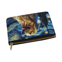 Load image into Gallery viewer, Starry Night Serenade Golden Retriever Carry-All Pouch-Accessories-Accessories, Bags, Dog Dad Gifts, Dog Mom Gifts, Golden Retriever-White-ONESIZE-3