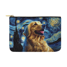 Load image into Gallery viewer, Starry Night Serenade Golden Retriever Carry-All Pouch-Accessories-Accessories, Bags, Dog Dad Gifts, Dog Mom Gifts, Golden Retriever-White-ONESIZE-1