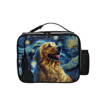 Load image into Gallery viewer, Starry Night Serenade Golden Retriever Lunch Bag-Accessories-Bags, Dog Dad Gifts, Dog Mom Gifts, Golden Retriever, Lunch Bags-Black-ONE SIZE-1