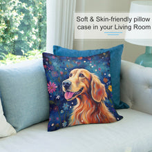 Load image into Gallery viewer, Starry Night Serenade Golden Retriever Plush Pillow Case-Cushion Cover-Dog Dad Gifts, Dog Mom Gifts, Golden Retriever, Home Decor, Pillows-7