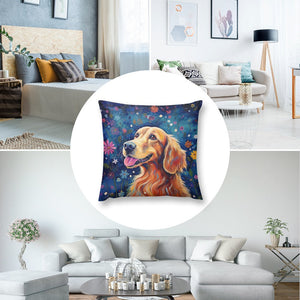 Starry Night Serenade Golden Retriever Plush Pillow Case-Cushion Cover-Dog Dad Gifts, Dog Mom Gifts, Golden Retriever, Home Decor, Pillows-8