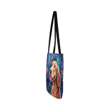 Load image into Gallery viewer, Starry Night Serenade Golden Retriever Special Lightweight Shopping Tote Bag-Accessories-Accessories, Bags, Dog Dad Gifts, Dog Mom Gifts, Golden Retriever-White-ONESIZE-4