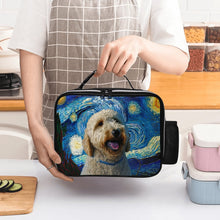 Load image into Gallery viewer, Starry Night Serenade Goldendoodle Lunch Bag-Accessories-Bags, Dog Dad Gifts, Dog Mom Gifts, Goldendoodle, Lunch Bags-Black-ONE SIZE-2