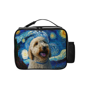 Starry Night Serenade Goldendoodle Lunch Bag-Accessories-Bags, Dog Dad Gifts, Dog Mom Gifts, Goldendoodle, Lunch Bags-Black-ONE SIZE-1