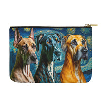 Load image into Gallery viewer, Starry Night Serenade Great Danes Carry-All Pouch-Accessories-Accessories, Bags, Dog Dad Gifts, Dog Mom Gifts, Great Dane-White-ONESIZE-3
