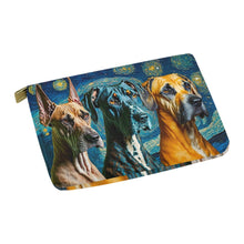 Load image into Gallery viewer, Starry Night Serenade Great Danes Carry-All Pouch-Accessories-Accessories, Bags, Dog Dad Gifts, Dog Mom Gifts, Great Dane-White-ONESIZE-4