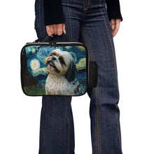 Load image into Gallery viewer, Starry Night Serenade Lhasa Apso Lunch Bag-Accessories-Bags, Dog Dad Gifts, Dog Mom Gifts, Lhasa Apso, Lunch Bags-Black-ONE SIZE-4