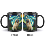 Starry Night Serenade Pekingese Coffee Mug-Mug-Accessories, Dog Dad Gifts, Dog Mom Gifts, Home Decor, Mugs, Pekingese-ONE SIZE-Black-2
