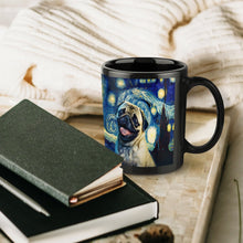 Load image into Gallery viewer, Starry Night Serenade Pug Coffee Mug-Mug-Accessories, Dog Dad Gifts, Dog Mom Gifts, Home Decor, Mugs, Pug-ONE SIZE-Black-6