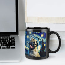 Load image into Gallery viewer, Starry Night Serenade Pug Coffee Mug-Mug-Accessories, Dog Dad Gifts, Dog Mom Gifts, Home Decor, Mugs, Pug-ONE SIZE-Black-7