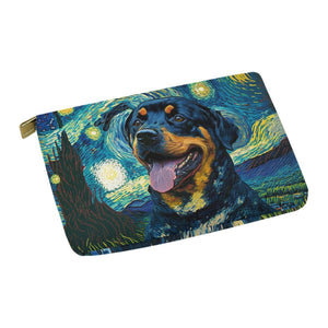 Starry Night Serenade Rottweiler Carry-All Pouch-Accessories-Accessories, Bags, Dog Dad Gifts, Dog Mom Gifts, Rottweiler-White-ONESIZE-3