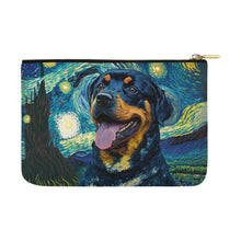 Load image into Gallery viewer, Starry Night Serenade Rottweiler Carry-All Pouch-Accessories-Accessories, Bags, Dog Dad Gifts, Dog Mom Gifts, Rottweiler-White-ONESIZE-4