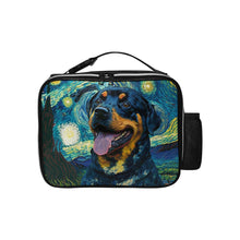 Load image into Gallery viewer, Starry Night Serenade Rottweiler Lunch Bag-Accessories-Bags, Dog Dad Gifts, Dog Mom Gifts, Lunch Bags, Rottweiler-Black-ONE SIZE-1