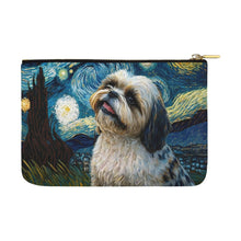Load image into Gallery viewer, Starry Night Serenade Shih Tzu Carry-All Pouch-Accessories-Accessories, Bags, Dog Dad Gifts, Dog Mom Gifts, Shih Tzu-White-ONESIZE-2