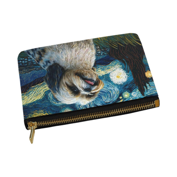 Starry Night Serenade Shih Tzu Carry-All Pouch-Accessories-Accessories, Bags, Dog Dad Gifts, Dog Mom Gifts, Shih Tzu-White-ONESIZE-3