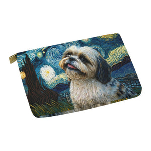 Starry Night Serenade Shih Tzu Carry-All Pouch-Accessories-Accessories, Bags, Dog Dad Gifts, Dog Mom Gifts, Shih Tzu-White-ONESIZE-4
