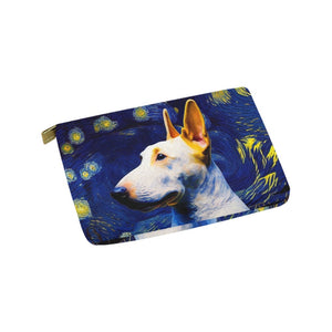 Starry Night Serenade White Bull Terrier Carry-All Pouch-Accessories-Accessories, Bags, Bull Terrier, Dog Dad Gifts, Dog Mom Gifts-2