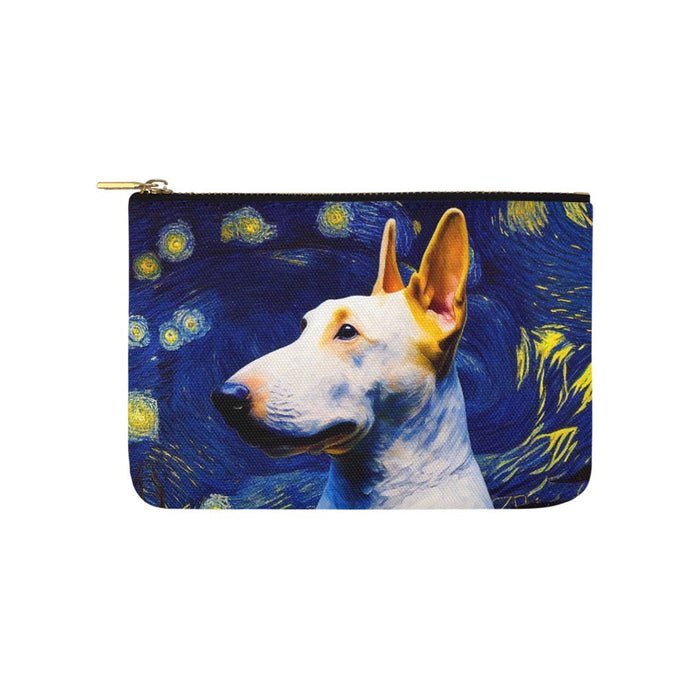 Starry Night Serenade White Bull Terrier Carry-All Pouch-Accessories-Accessories, Bags, Bull Terrier, Dog Dad Gifts, Dog Mom Gifts-1