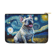 Load image into Gallery viewer, Starry Night Serenade White Frenchie Carry-All Pouch-Accessories-Accessories, Bags, Dog Dad Gifts, Dog Mom Gifts, French Bulldog-White-ONESIZE-4