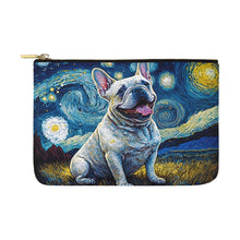 Load image into Gallery viewer, Starry Night Serenade White Frenchie Carry-All Pouch-Accessories-Accessories, Bags, Dog Dad Gifts, Dog Mom Gifts, French Bulldog-White-ONESIZE-1