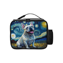 Load image into Gallery viewer, Starry Night Serenade White Frenchie Lunch Bag-Accessories-Bags, Dog Dad Gifts, Dog Mom Gifts, French Bulldog, Lunch Bags-Black-ONE SIZE-1