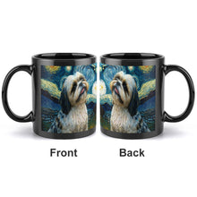 Load image into Gallery viewer, Starry Night Shih Tzu Coffee Mug-Mug-Home Decor, Mugs, Shih Tzu-ONE SIZE-Black-2