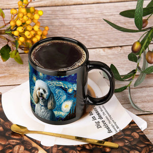 Starry Night Toy Poodle Coffee Mug-Mug-Home Decor, Mugs, Toy Poodle-ONE SIZE-Black-2