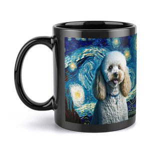 Starry Night Toy Poodle Coffee Mug-Mug-Home Decor, Mugs, Toy Poodle-ONE SIZE-Black-4